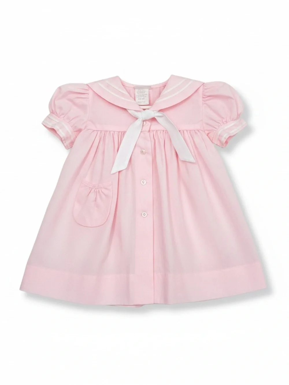 Vintage C.I. Castro Pink Nautical Sailor Dress Set 24M